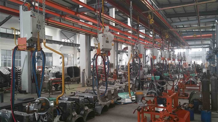 一體化焊槍在江蘇友邦現(xiàn)場(chǎng)